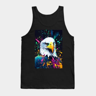 Splatter Paint Eagle Tank Top